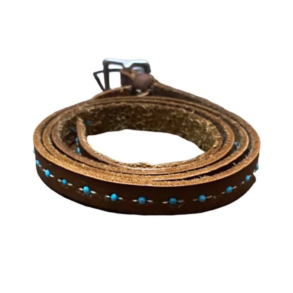 Western Genuine Leather Brown Belt Women Sz Large Waist 36